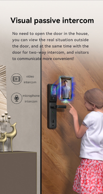 Glomarket Tuya Wifi Smart Lock Nhôm Cửa gỗ Nhận dạng khuôn mặt Dấu chân Dấu vân tay Sinh trắc kỹ thuật số Khóa thông minh