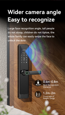 Glomarket Tuya Wifi Smart Lock Nhôm Cửa gỗ Nhận dạng khuôn mặt Dấu chân Dấu vân tay Sinh trắc kỹ thuật số Khóa thông minh