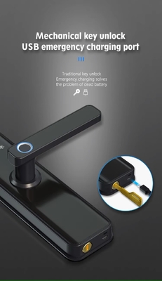 Glomarket Tuya WIFI Smart Door Lock With Cat Eye Khóa kỹ thuật số Khóa vân tay điện tử Khóa nhà thông minh