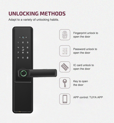 Glomarket Tuya WIFI Smart Door Lock With Cat Eye Khóa kỹ thuật số Khóa vân tay điện tử Khóa nhà thông minh