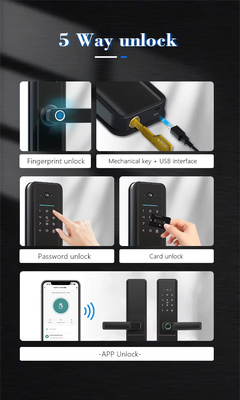 Glomarket Tuya WIFI Smart Door Lock With Cat Eye Khóa kỹ thuật số Khóa vân tay điện tử Khóa nhà thông minh