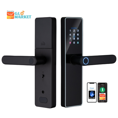 Glomarket Smart Cerradura Fechadura Digital Tuya Ttlock Khóa Rfid Thẻ Mật khẩu Dấu vân tay Khóa cửa thông minh