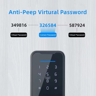 Glomarket Wifi Tuya Smart Door Lock Dấu vân tay nhôm Password Card Key Unlock Biometric Digital Smart Lock