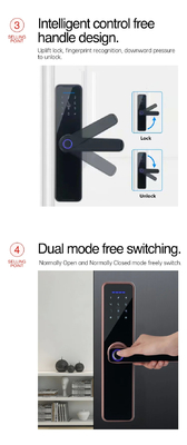 Glomarket Wifi Tuya Smart Door Lock Dấu vân tay nhôm Password Card Key Unlock Biometric Digital Smart Lock