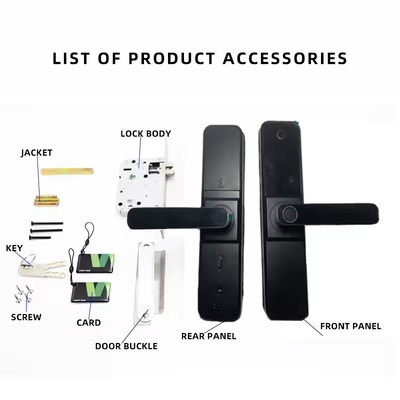 Glomarket Wifi Biometric Electronic Tuya App Remote Smart Lock Smart Fingerprint Door Lock Với mắt mèo