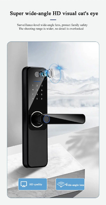 Glomarket Wifi Biometric Electronic Tuya App Remote Smart Lock Smart Fingerprint Door Lock Với mắt mèo