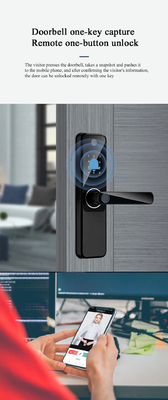 Glomarket Wifi Biometric Electronic Tuya App Remote Smart Lock Smart Fingerprint Door Lock Với mắt mèo