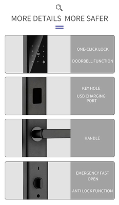 Glomarket Tuya Smart WiFi Mã khóa cửa kỹ thuật số RFID Thẻ IC Ứng dụng điện thoại thông minh mở khóa dấu vân tay sinh trắc học Khóa thông minh