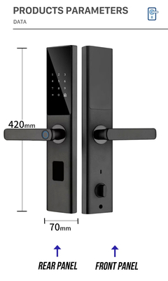 Glomarket Tuya Smart WiFi Mã khóa cửa kỹ thuật số RFID Thẻ IC Ứng dụng điện thoại thông minh mở khóa dấu vân tay sinh trắc học Khóa thông minh
