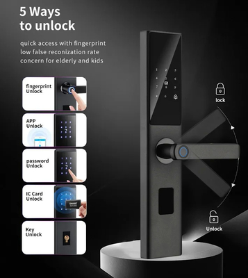 Glomarket Tuya Smart WiFi Mã khóa cửa kỹ thuật số RFID Thẻ IC Ứng dụng điện thoại thông minh mở khóa dấu vân tay sinh trắc học Khóa thông minh