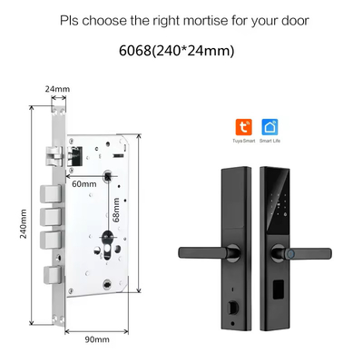 Glomarket Tuya Smart WiFi Mã khóa cửa kỹ thuật số RFID Thẻ IC Ứng dụng điện thoại thông minh mở khóa dấu vân tay sinh trắc học Khóa thông minh