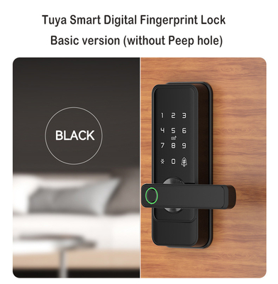 Glomarket Tuya Wifi Keyless Deadbolt Lock Serraduras Electric Handle Khóa cửa trước với bàn phím Khóa kỹ thuật số ngón tay thông minh