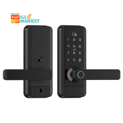 Glomarket Tuya Wifi Keyless Deadbolt Lock Serraduras Electric Handle Khóa cửa trước với bàn phím Khóa kỹ thuật số ngón tay thông minh