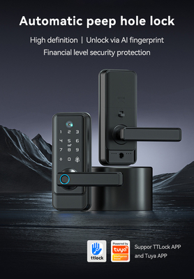 Glomarket Tuya Wifi Keyless Deadbolt Lock Serraduras Electric Handle Khóa cửa trước với bàn phím Khóa kỹ thuật số ngón tay thông minh