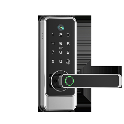 Glomarket Tuya Wifi Keyless Deadbolt Lock Serraduras Electric Handle Khóa cửa trước với bàn phím Khóa kỹ thuật số ngón tay thông minh