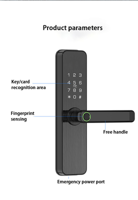 Glomarket Tuya Khóa cửa thông minh Phòng ngủ Nhà Digital Biometric Fingerprint Kẹp điện tử cầm tay thông minh