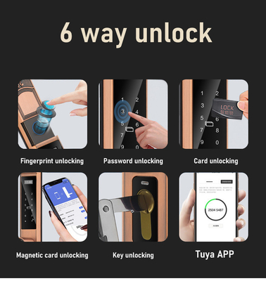Glomarket Courtyard Villa Gate Lock An ninh cao chống nước thông minh hai dấu vân tay mật khẩu khóa thông minh