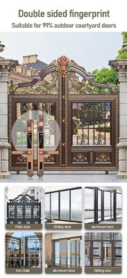 Glomarket Courtyard Villa Gate Lock An ninh cao chống nước thông minh hai dấu vân tay mật khẩu khóa thông minh
