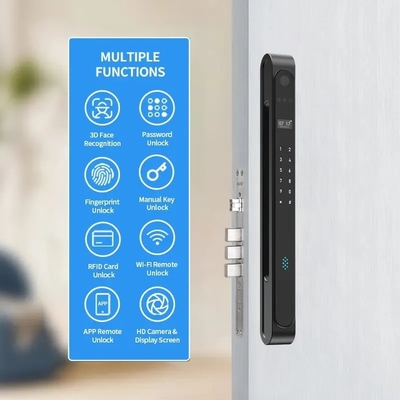 Glomarket ngoài trời chống nước Ip68 kỹ thuật số điện tử Tuya khóa thông minh dấu vân tay nhôm thép khóa cửa trượt kính