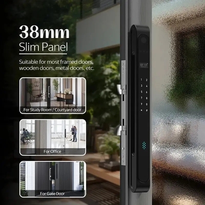 Glomarket ngoài trời chống nước Ip68 kỹ thuật số điện tử Tuya khóa thông minh dấu vân tay nhôm thép khóa cửa trượt kính