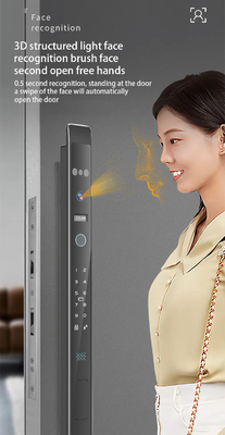 Glomarket Tự động 3d Face Smart Lock With Camera An ninh dấu vân tay sinh trắc cửa trượt Tuya Smart Door Lock
