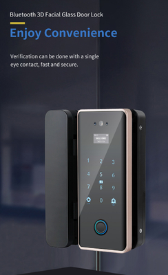 Glomarket Wifi Tuya Ứng dụng điều khiển từ xa Smart fingerprint Glass Door Lock Card Password Face Unlock For Push Cửa trượt