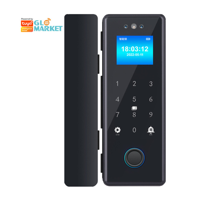 Glomarket Tuya Thông minh 3d nhận dạng khuôn mặt Wifi Khóa cửa thủy tinh Khóa dấu vân tay Thẻ mật khẩu Khóa cửa thủy tinh điện tử Cho văn phòng