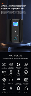 Glomarket Tuya Thông minh 3d nhận dạng khuôn mặt Wifi Khóa cửa thủy tinh Khóa dấu vân tay Thẻ mật khẩu Khóa cửa thủy tinh điện tử Cho văn phòng