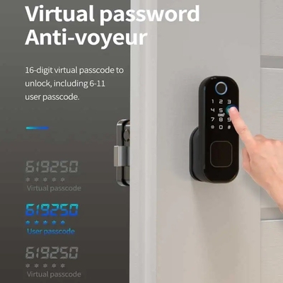 Glomarket Smart Home Kiểm phòng nước Smart Electric Rim Lock với Tuya APP Control WIFI Cửa ngoài cửa ngón tay Smart Lock