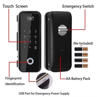 Glomarket Smart Tuya Wifi Glass Door Lock Ánh tay kỹ thuật số Keyboard Password Lock Liên kết thông minh Khởi khóa từ xa