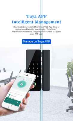 Glomarket Tuya Khóa cửa kính thông minh dấu vân tay sinh trắc học BLE Khóa điện tử thông minh Cho văn phòng Cửa kính