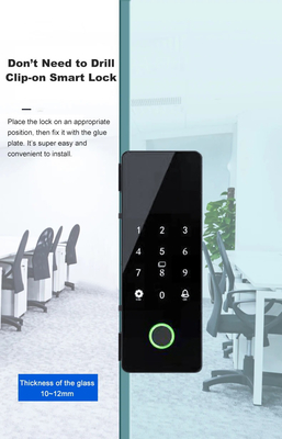Glomarket Tuya Khóa cửa kính thông minh dấu vân tay sinh trắc học BLE Khóa điện tử thông minh Cho văn phòng Cửa kính