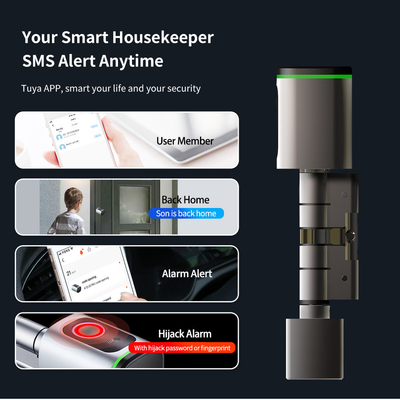 Glomarket Home Smart Door Lock Ttlock Khóa ngón tay thông minh Khóa thẻ mở khóa Chất có thể điều chỉnh Đàn Euro Smart Lock Tuya App Khóa cửa