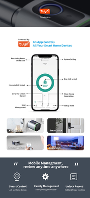Glomarket Home Smart Door Lock Ttlock Khóa ngón tay thông minh Khóa thẻ mở khóa Chất có thể điều chỉnh Đàn Euro Smart Lock Tuya App Khóa cửa