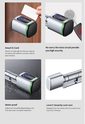 Glomarket Home Smart Door Lock Ttlock Khóa ngón tay thông minh Khóa thẻ mở khóa Chất có thể điều chỉnh Đàn Euro Smart Lock Tuya App Khóa cửa