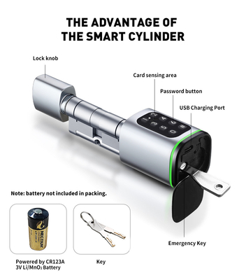 Glomarket Tuya Ttlock Smart Digital Keyless Door Lock Cylinder Combination Password &amp; Card Khóa điện tử Các thùng khóa thông minh