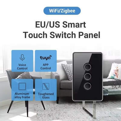 Tuya US Wifi / Zigbee Glass Cốm Nhấp Bấm Nhấp Nhấp Nhấp Nhấp Nhấp Nhấp Nhấp Nhấp 1/2/3/4 Gang Wifi Wall Switch