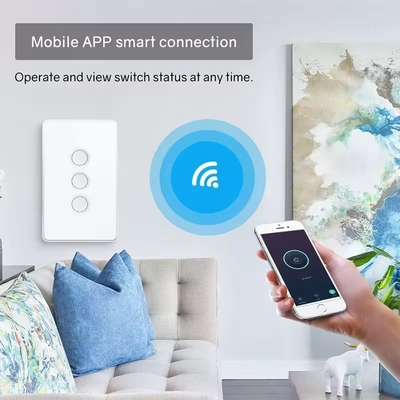Tuya US Wifi / Zigbee Glass Cốm Nhấp Bấm Nhấp Nhấp Nhấp Nhấp Nhấp Nhấp Nhấp Nhấp 1/2/3/4 Gang Wifi Wall Switch
