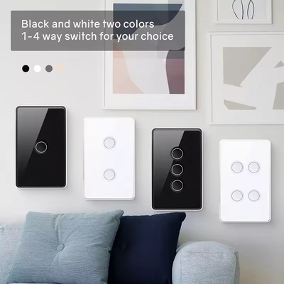 Tuya US Wifi / Zigbee Glass Cốm Nhấp Bấm Nhấp Nhấp Nhấp Nhấp Nhấp Nhấp Nhấp Nhấp 1/2/3/4 Gang Wifi Wall Switch