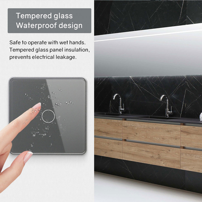 Glomarket Smart EU/UK 1-4Gang Wall Switch WIFI/Zigbee Glass Panel Light Switch Tuya Smart Switch Với Google Alexa