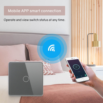 Glomarket Smart EU/UK 1-4Gang Wall Switch WIFI/Zigbee Glass Panel Light Switch Tuya Smart Switch Với Google Alexa