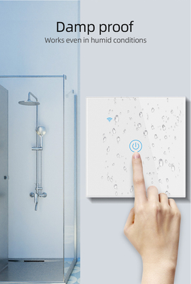 Glomarket EU 1/2/3/4 Gang Tuya Smart Switch Light Alexa Voice Control Touch Glass Wall Wireless Wifi Switch Điện