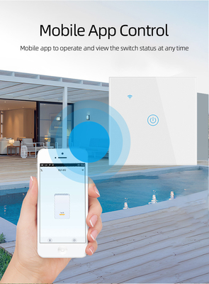Glomarket EU 1/2/3/4 Gang Tuya Smart Switch Light Alexa Voice Control Touch Glass Wall Wireless Wifi Switch Điện