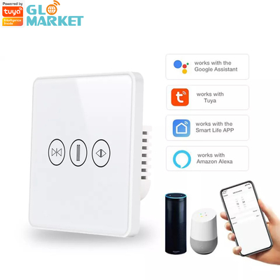 Chuyển đổi rèm cửa thông minh Wifi/Zigbee Voice Control Google Assistant Chuyển đổi màn hình cảm ứng thông minh tiêu chuẩn EU APP Chuyển đổi cửa nhà để xe