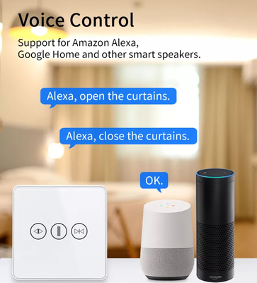 Chuyển đổi rèm cửa thông minh Wifi/Zigbee Voice Control Google Assistant Chuyển đổi màn hình cảm ứng thông minh tiêu chuẩn EU APP Chuyển đổi cửa nhà để xe