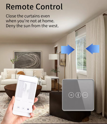 Chuyển đổi rèm cửa thông minh Wifi/Zigbee Voice Control Google Assistant Chuyển đổi màn hình cảm ứng thông minh tiêu chuẩn EU APP Chuyển đổi cửa nhà để xe