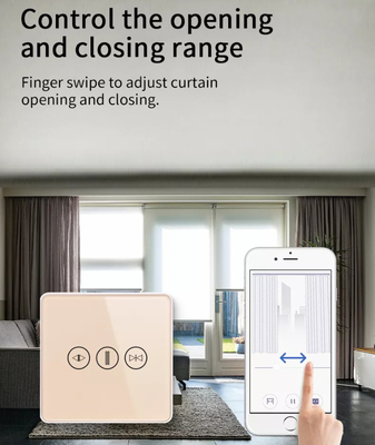 Chuyển đổi rèm cửa thông minh Wifi/Zigbee Voice Control Google Assistant Chuyển đổi màn hình cảm ứng thông minh tiêu chuẩn EU APP Chuyển đổi cửa nhà để xe
