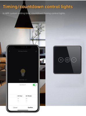 Glomarket Tuya Wifi Công Tắc Thông Minh Không Dây Kính Pha Lê Bảng Cảm Ứng Tường Công Tắc Thông Minh Đèn Mờ Wi-Fi Cho Nhà Thông Minh