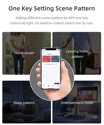 Glomarket Tuya Wifi Công Tắc Thông Minh Không Dây Kính Pha Lê Bảng Cảm Ứng Tường Công Tắc Thông Minh Đèn Mờ Wi-Fi Cho Nhà Thông Minh