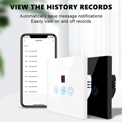 Glomarket Tuya Wifi Fan Light Switch Touch 3 In 1 Switch 5 Speed Adjustment Ceiling Fan Switch Cho Alexa Google Home